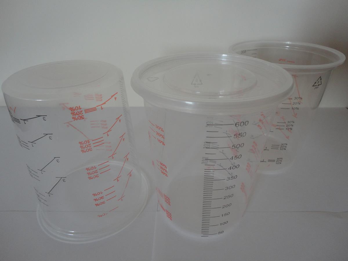 Calibrated Mixing Cups